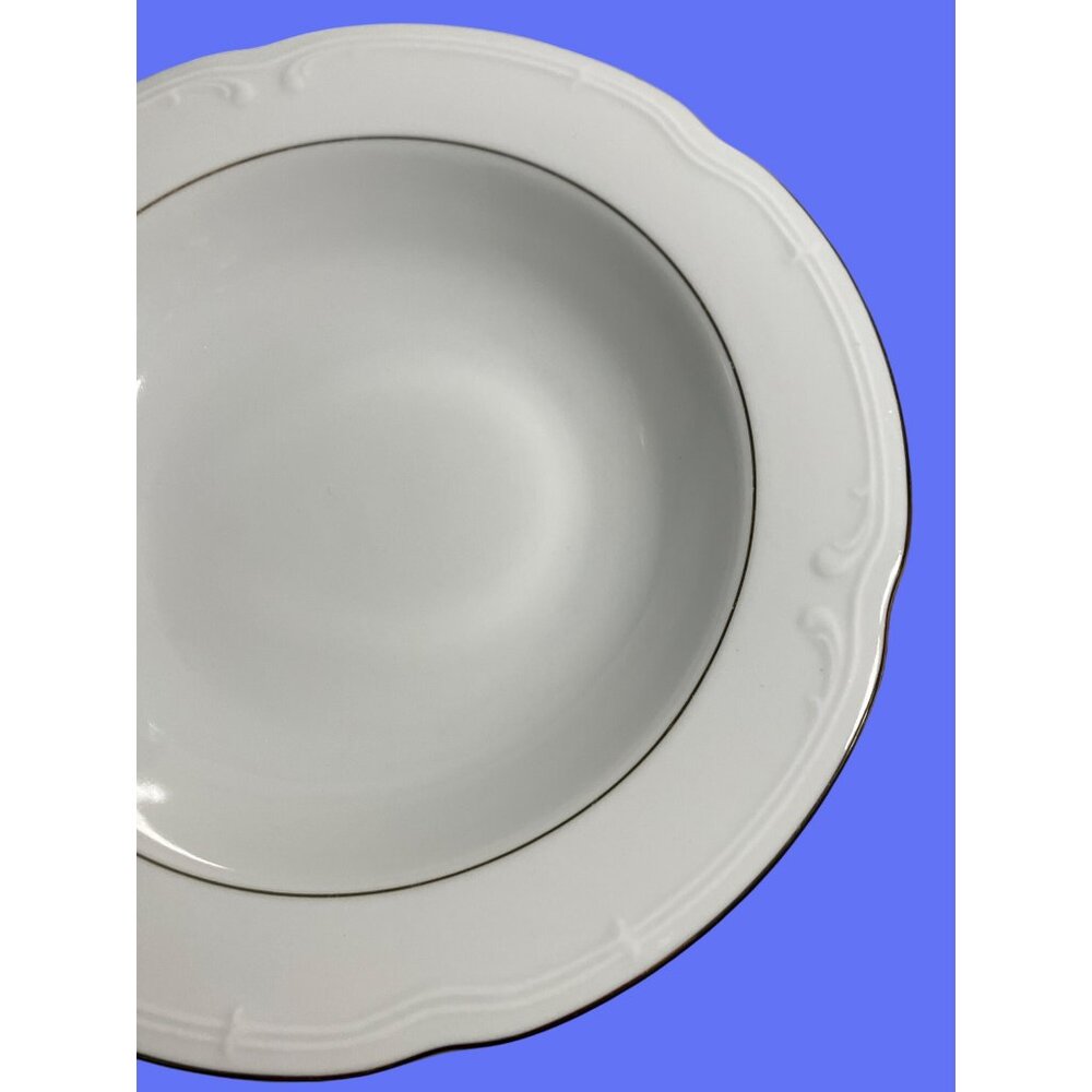 Set Of 4 Southington By Baum Fine China Soup Bowls Golden Rhapsody Pattern 8.5" - Picture 2 of 9